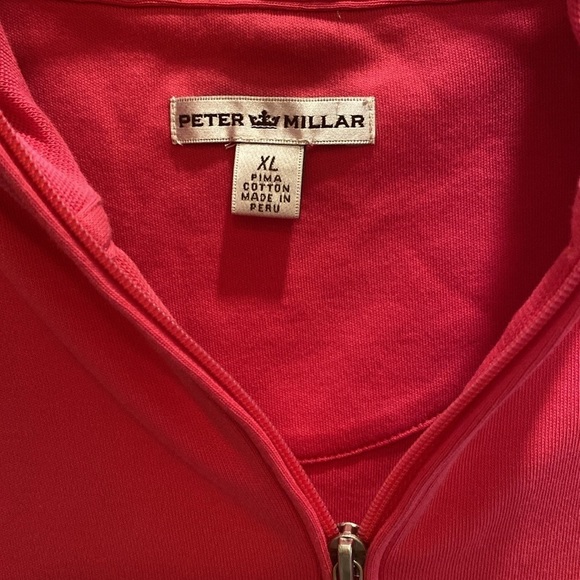 Peter Millar Pima Cotton 1/4 Zip Long Sleeve Sweater Pullover Pink Size XL - Picture 4 of 8